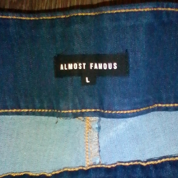 Women's Black Denim Shorts - Picture 2 of 2